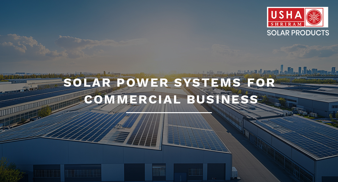 Solar power systems on a commercial building, showcasing renewable energy for businesses.